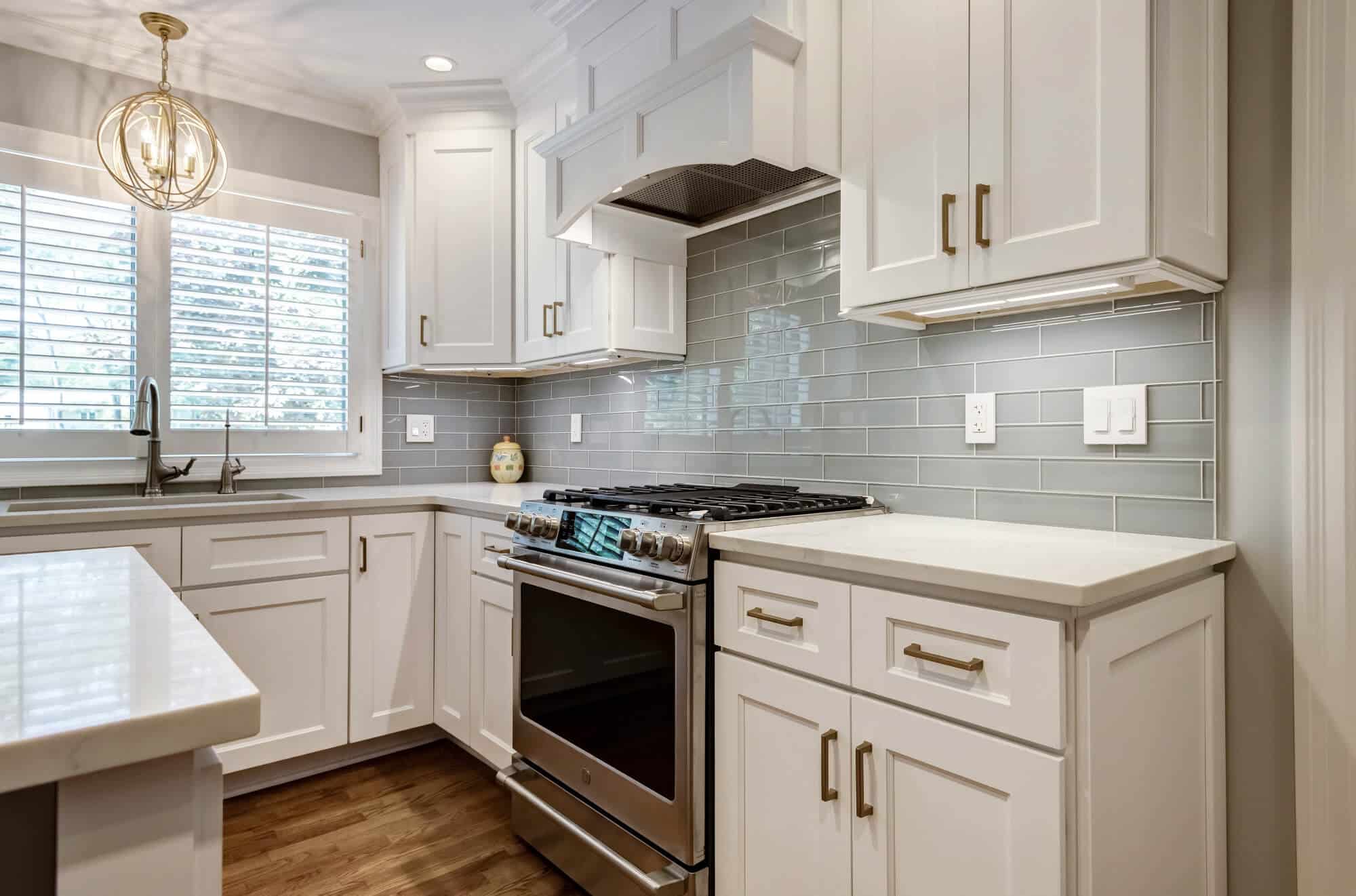 Kitchen with white Brooklyn cabinetry