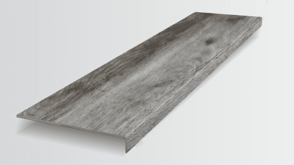 Stair tread nosing sample, boxed